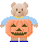 Beren Mini plaatjes Mini Beer Vliegen Halloween Pompoen