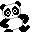 Dieren Mini plaatjes Pandabeer Dansend Mini