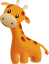 Dieren Mini plaatjes Giraf