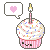 Eten en drinken Mini plaatjes Cupcake Roze Mini Klein