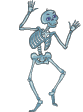 Halloween Mini plaatjes Dansend Skelet