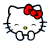 Hello kitty Mini plaatjes Klappende Hello Kitty