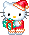 Hello kitty Mini plaatjes Hello Kitty Kerst Met Pakje
