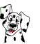 Honden Mini plaatjes Dalmatier Hartje Knipoog