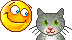 Katten Mini plaatjes Kat En Smiley