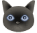 Katten Mini plaatjes Katje Poesje Zwart