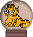 Katten Mini plaatjes Garfield Globe