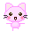 Katten Mini plaatjes Roze Mini Poes