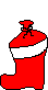 Kerst Mini plaatjes Smiley Komt Uit Kerst Sok En Zwaait