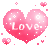 Liefde Mini plaatjes Roze Hartje Love