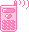 Mini plaatjes Mobieltjes Roze Mobieltje
