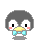 Pinguins Mini plaatjes Zwevende Pinguin Met Strik