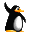 Pinguins Mini plaatjes Lopende Pinguin Gebruikt Armen