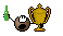 Mini plaatjes Prijs Smiley Heeft Beker Gewonnen