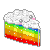 Regenboog Mini plaatjes Taartje Met Regenboogkleuren Mini Plaatje