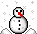 Sneeuwpoppen Mini plaatjes Sneeuwman Smiley