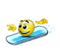 Sport Mini plaatjes Smiley Surfen