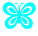 Vlinders Mini plaatjes Mini Plaatje Blauwe Vlinder