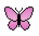 Vlinders Mini plaatjes Roze Vlinder
