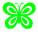 Vlinders Mini plaatjes Groene Vlinder