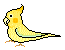 Vogels Mini plaatjes Gele Parkiet Geel