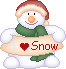 Winter Mini plaatjes Sneeuwman
