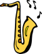 Muziek plaatjes Blaasinstrumenten Saxofoon