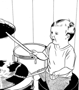 Muziek plaatjes Drummen 