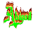 Abigail Naamanimaties De Naam Abigail In Het Groen, Met Vuur