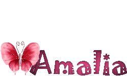 Amalia Naamanimaties Amalia Roze Letters Met Bewegende Vlinder