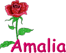 Amalia Naamanimaties Amalia Roze Letters Met Een Glitterroos