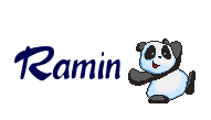 Naamanimaties Ramin Een Panda Die Ramin Laat Zien