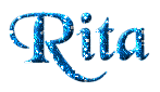 Naamanimaties Rita Naamplaatje Rita Blauw Glitterend