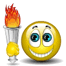 Plaatjes 3d smilies Fakkeldrager Smilie