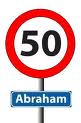 Plaatjes Abraham 50 Abraham Straatbord
