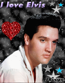 Artiesten Plaatjes I Love Elvis Presley Glitter