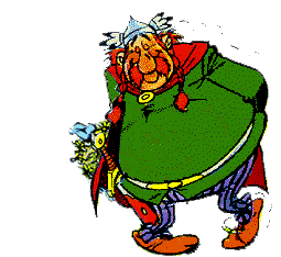 Plaatjes Asterix en obelix Abraracourcix Verliefd Met Bloemen