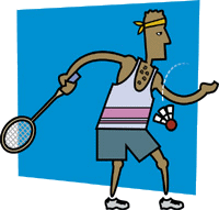 Badminton Plaatjes Shuttle Badminton Racket