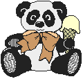 Plaatjes Beren panda Pandabeer Met Een Strikje En Een Ijsje