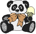 Plaatjes Beren panda Pandabeer Met Een Strikje En Een Ijsje