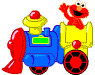 Plaatjes Bert en ernie Elmo Op De Trein