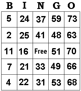 Bingo Plaatjes 