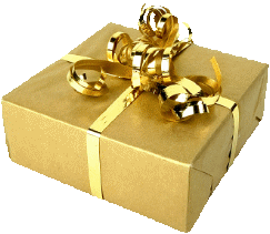 Cadeaus Plaatjes Cadeau Goud Papier Verpakt Gouden Strik