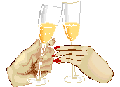Champagne Plaatjes Twee Klinkende Glazen