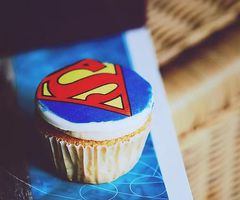 Plaatjes Cupcake Superman Cupcake