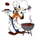 Plaatjes Donald duck Goofy Is Aan Het Barbequen