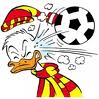 Plaatjes Donald duck Donald Duck Krijgt Bal Tegen Zich Aan