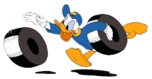 Plaatjes Donald duck Donald Duck Rent Banden Achterna