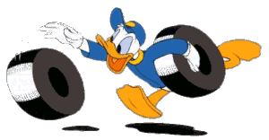 Plaatjes Donald duck Donald Duck Rent Banden Achterna