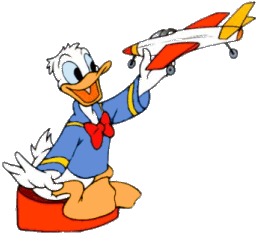 Plaatjes Donald duck Donald Duck Speelt Met Een Vliegtuigje